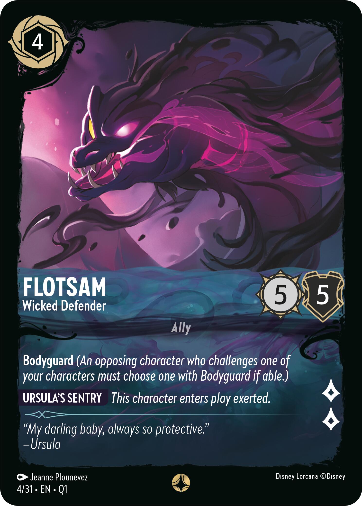 Flotsam - Wicked Defender (4/31) [Illumineer's Quest: Deep Trouble] Lorcana Single Disney | Red Claw Gaming