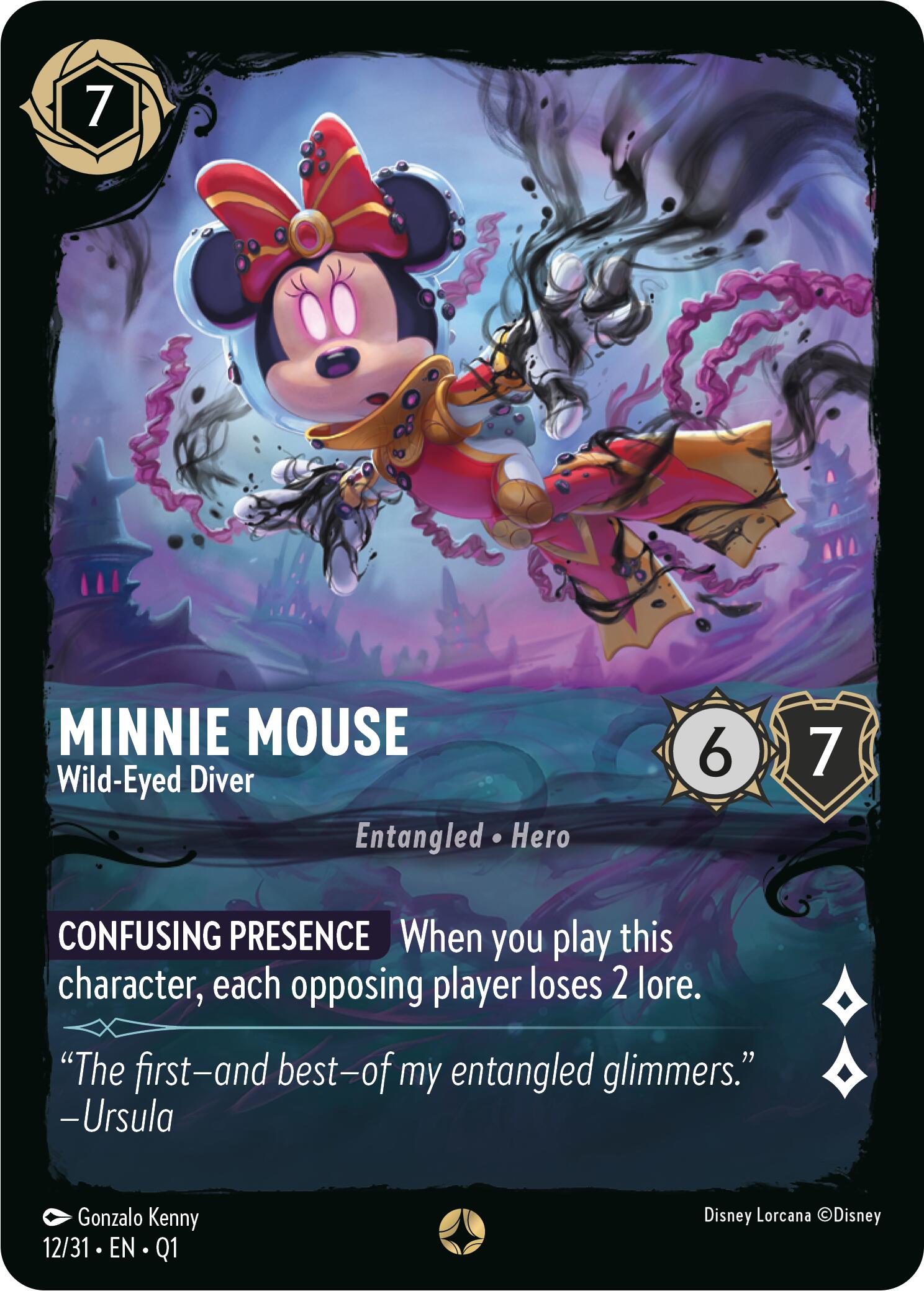 Minnie Mouse - Wild-Eyed Diver (12/31) [Illumineer's Quest: Deep Trouble] Lorcana Single Disney | Red Claw Gaming