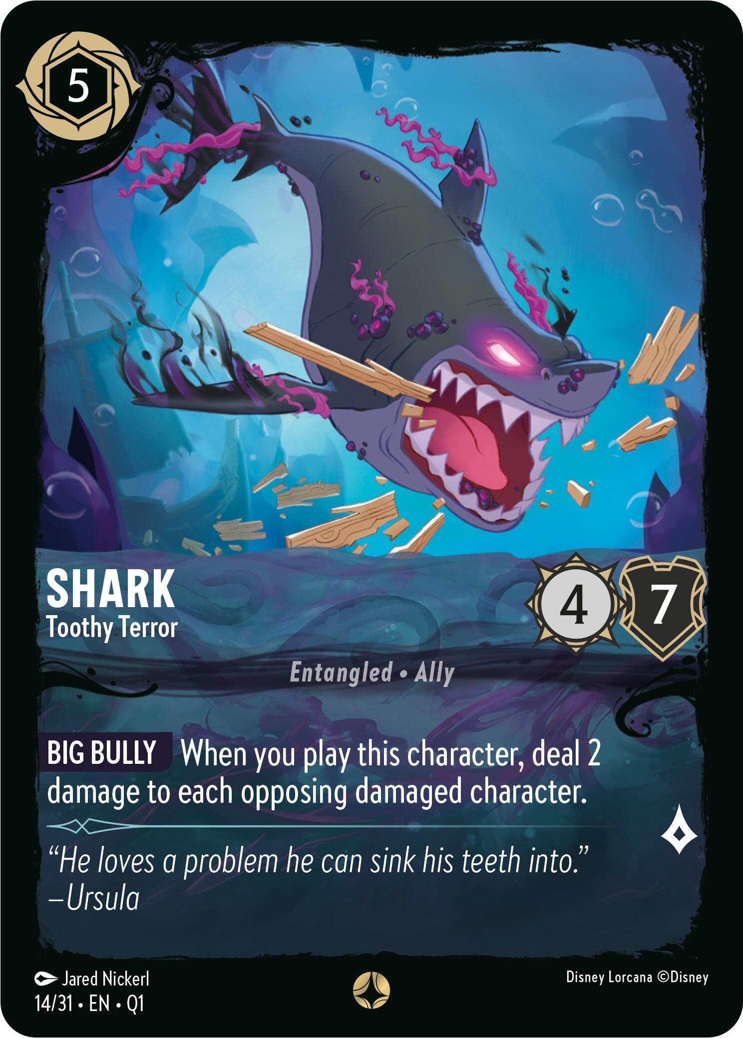 Shark - Toothy Terror (14/31) [Illumineer's Quest: Deep Trouble] Lorcana Single Disney | Red Claw Gaming