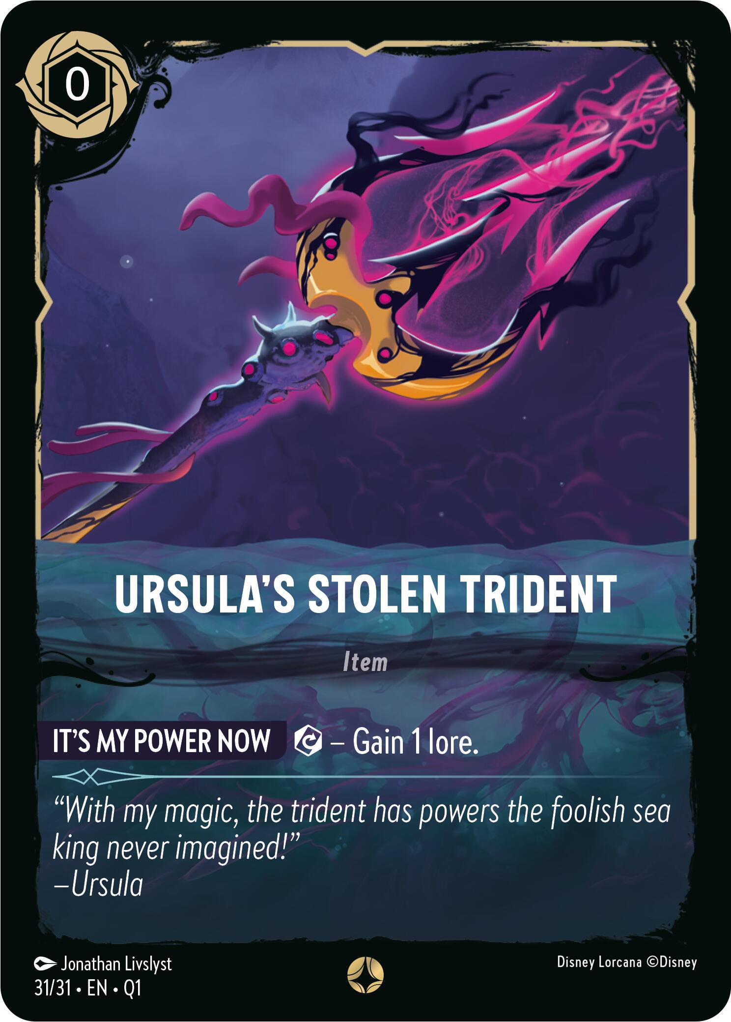 Ursula's Stolen Trident (31/31) [Illumineer's Quest: Deep Trouble] Lorcana Single Disney | Red Claw Gaming