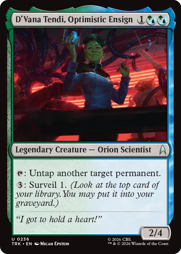 D'Vana Tendi, Optimistic Ensign [Star Trek] MTG Single Magic: The Gathering | Red Claw Gaming