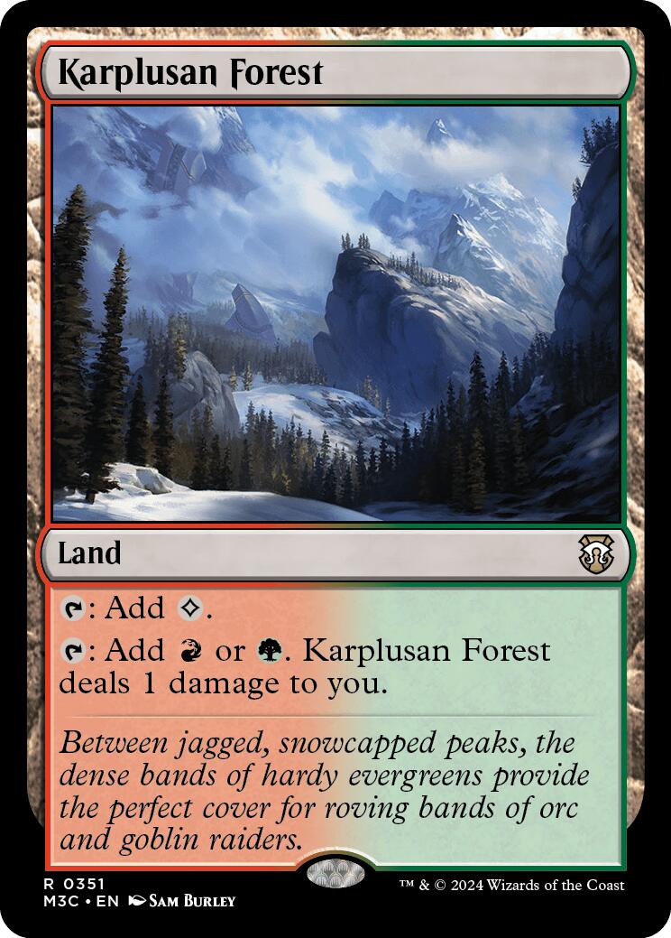 Karplusan Forest [Modern Horizons 3 Commander] MTG Single Magic: The Gathering | Red Claw Gaming