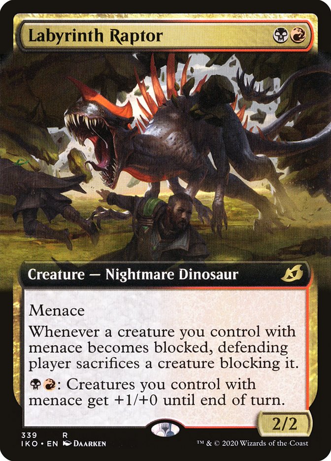 Labyrinth Raptor (Extended Art) [Ikoria: Lair of Behemoths] MTG Single Magic: The Gathering | Red Claw Gaming