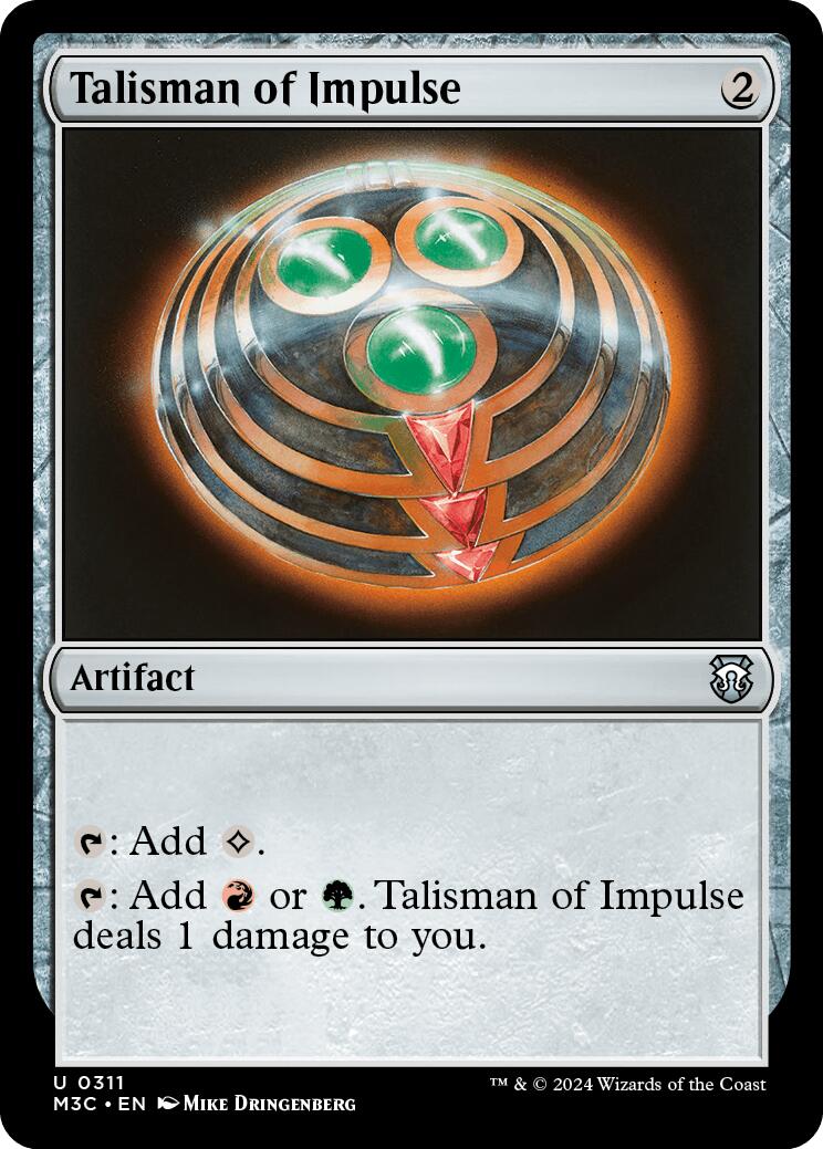 Talisman of Impulse [Modern Horizons 3 Commander] MTG Single Magic: The Gathering    | Red Claw Gaming