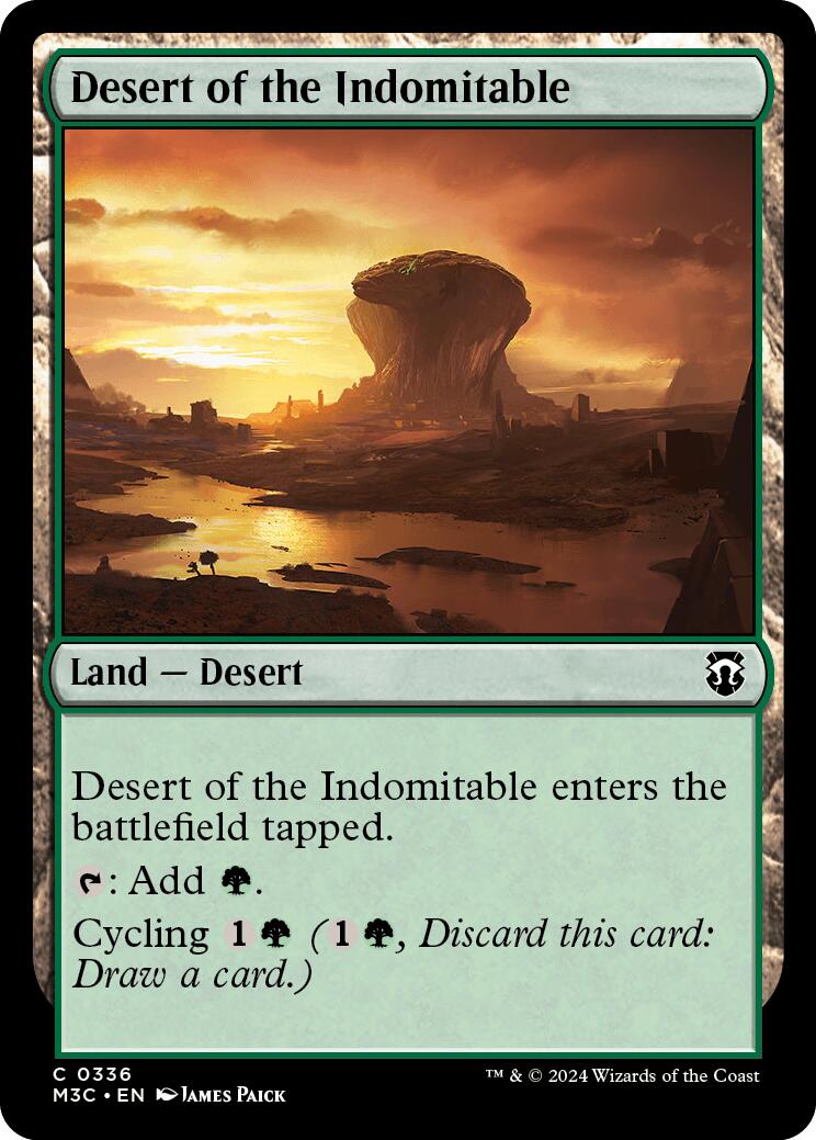 Desert of the Indomitable [Modern Horizons 3 Commander] MTG Single Magic: The Gathering    | Red Claw Gaming
