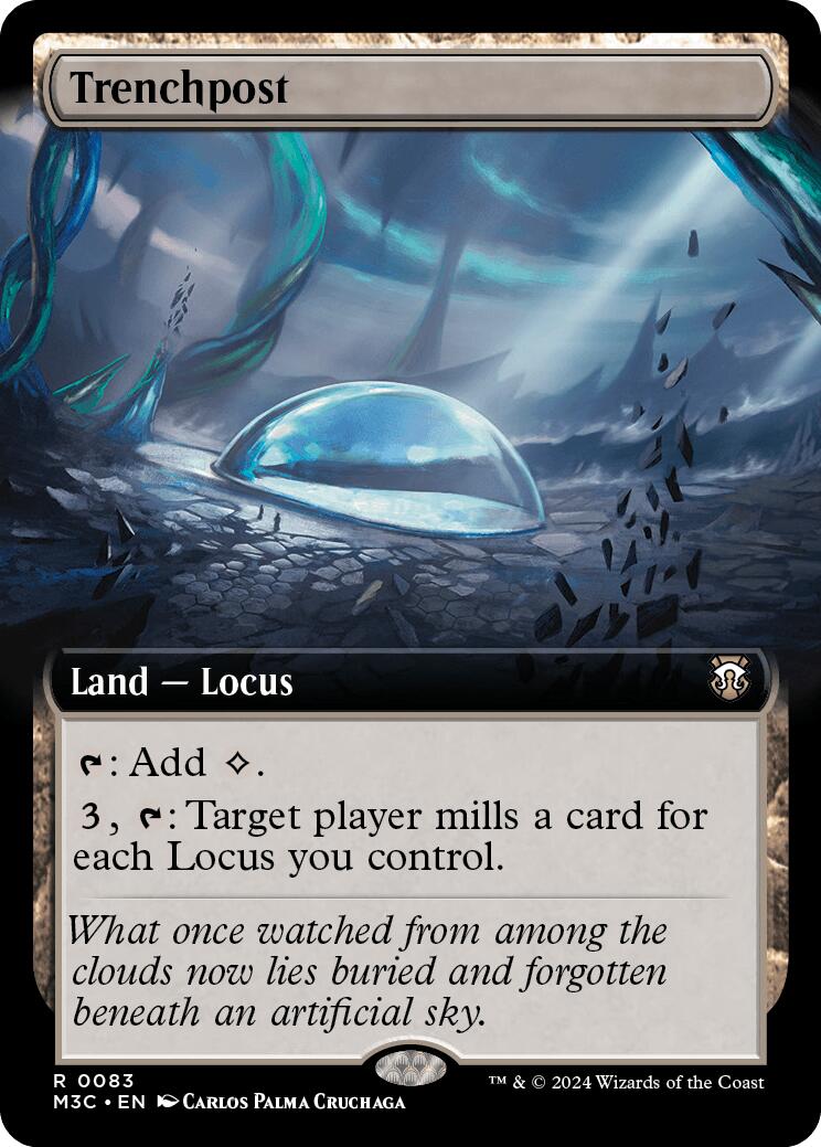 Trenchpost (Extended Art) (Ripple Foil) [Modern Horizons 3 Commander] MTG Single Magic: The Gathering | Red Claw Gaming