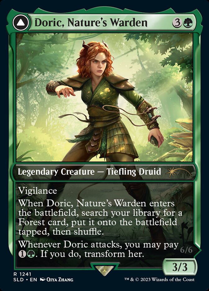 Doric, Nature's Warden // Doric, Owlbear Avenger [Secret Lair Drop Series] MTG Single Magic: The Gathering | Red Claw Gaming