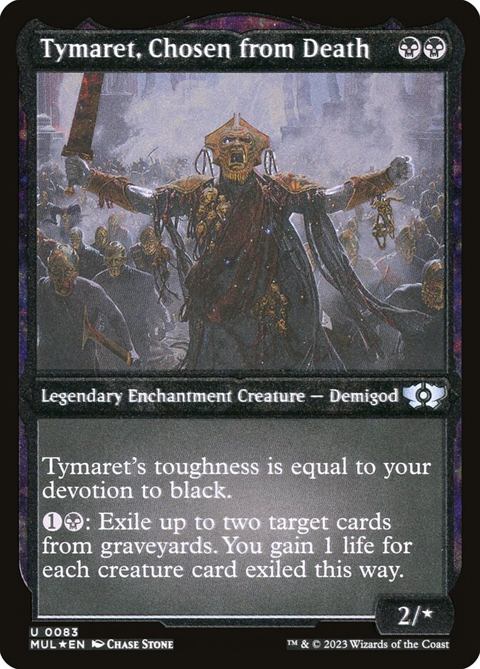 Tymaret, Chosen from Death (Foil Etched) [Multiverse Legends] MTG Single Magic: The Gathering | Red Claw Gaming