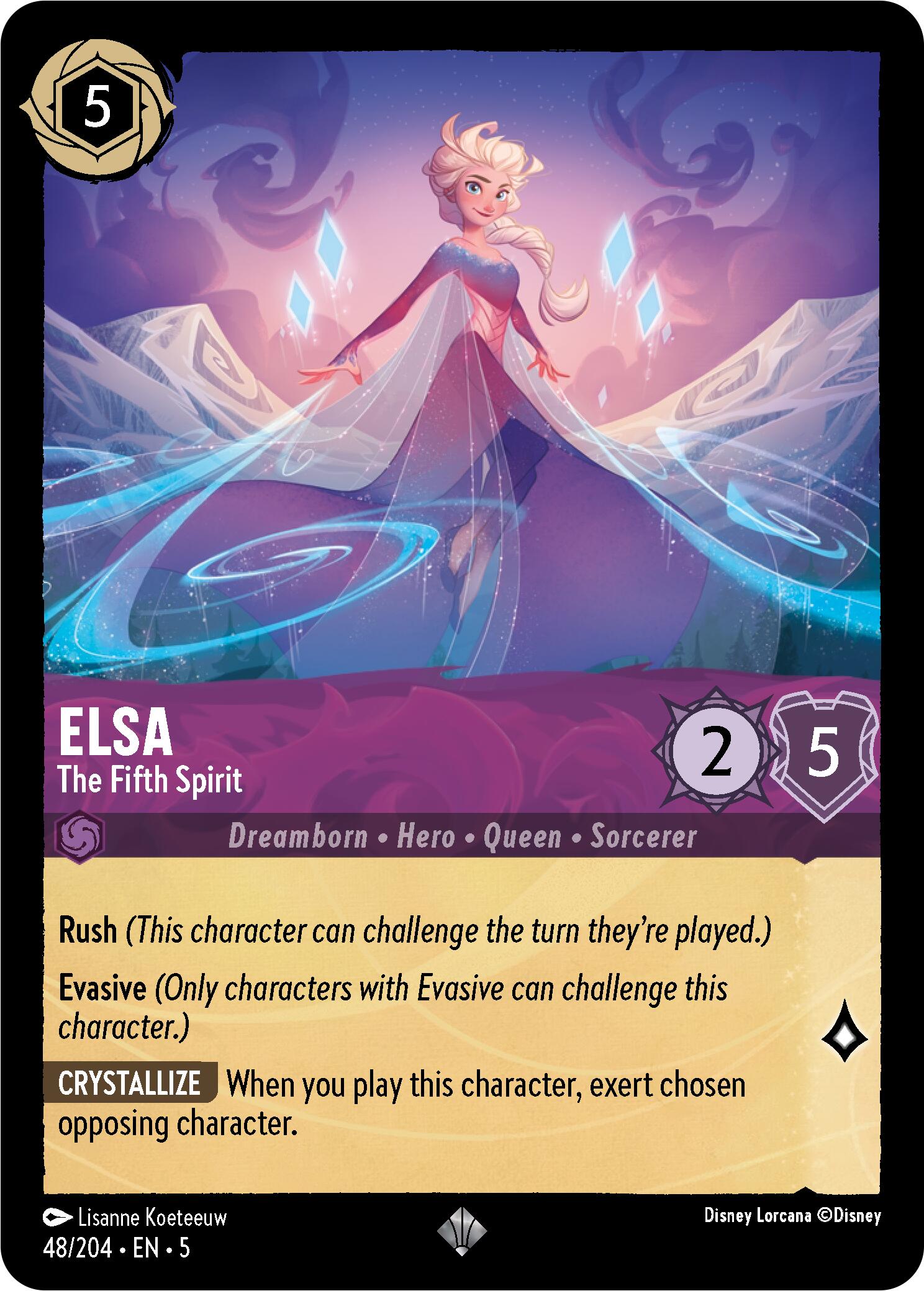 Elsa - The Fifth Spirit (48/204) [Shimmering Skies] Lorcana Single Disney    | Red Claw Gaming
