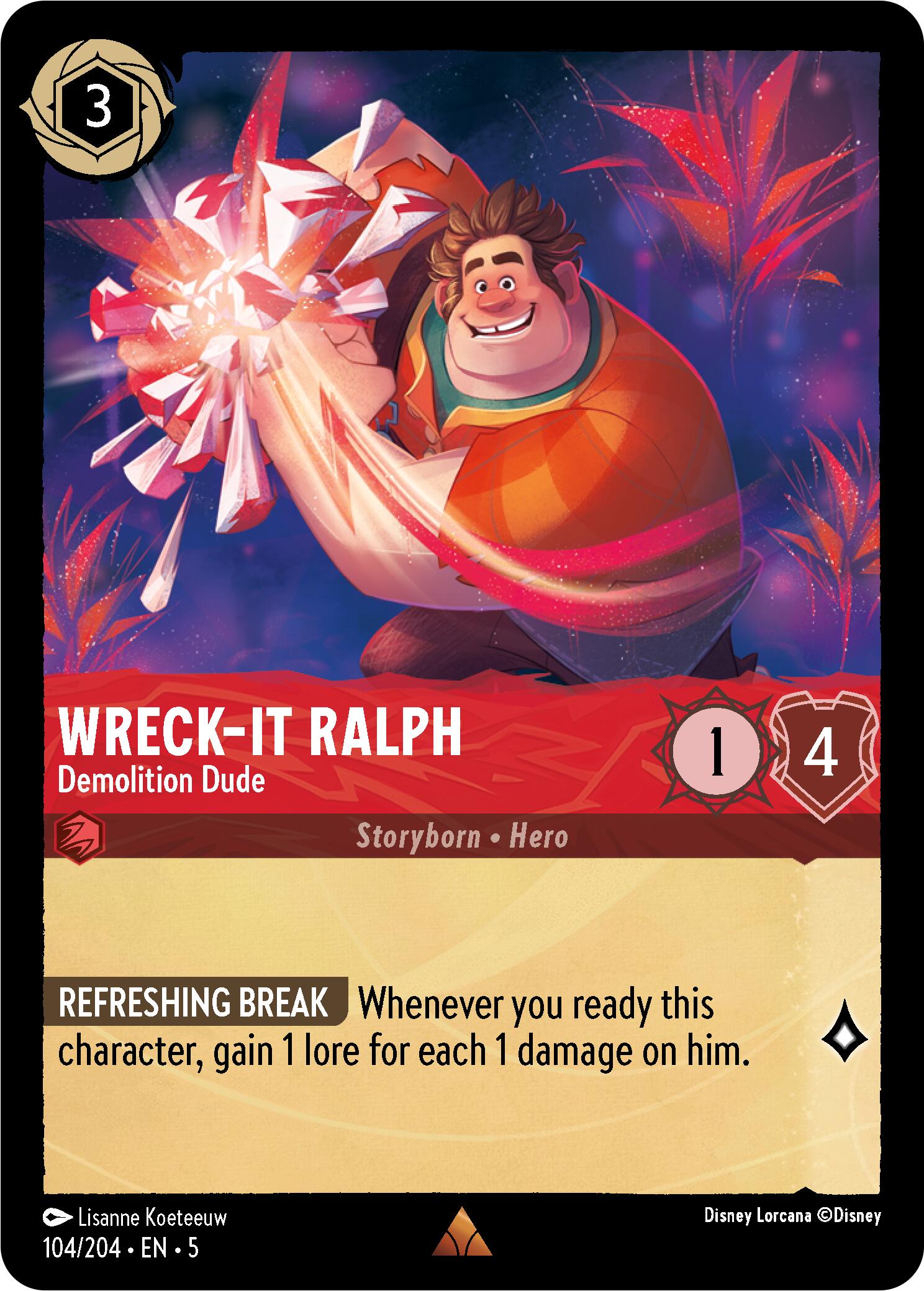 Wreck-It Ralph - Demolition Dude (104/204) [Shimmering Skies] Lorcana Single Disney    | Red Claw Gaming