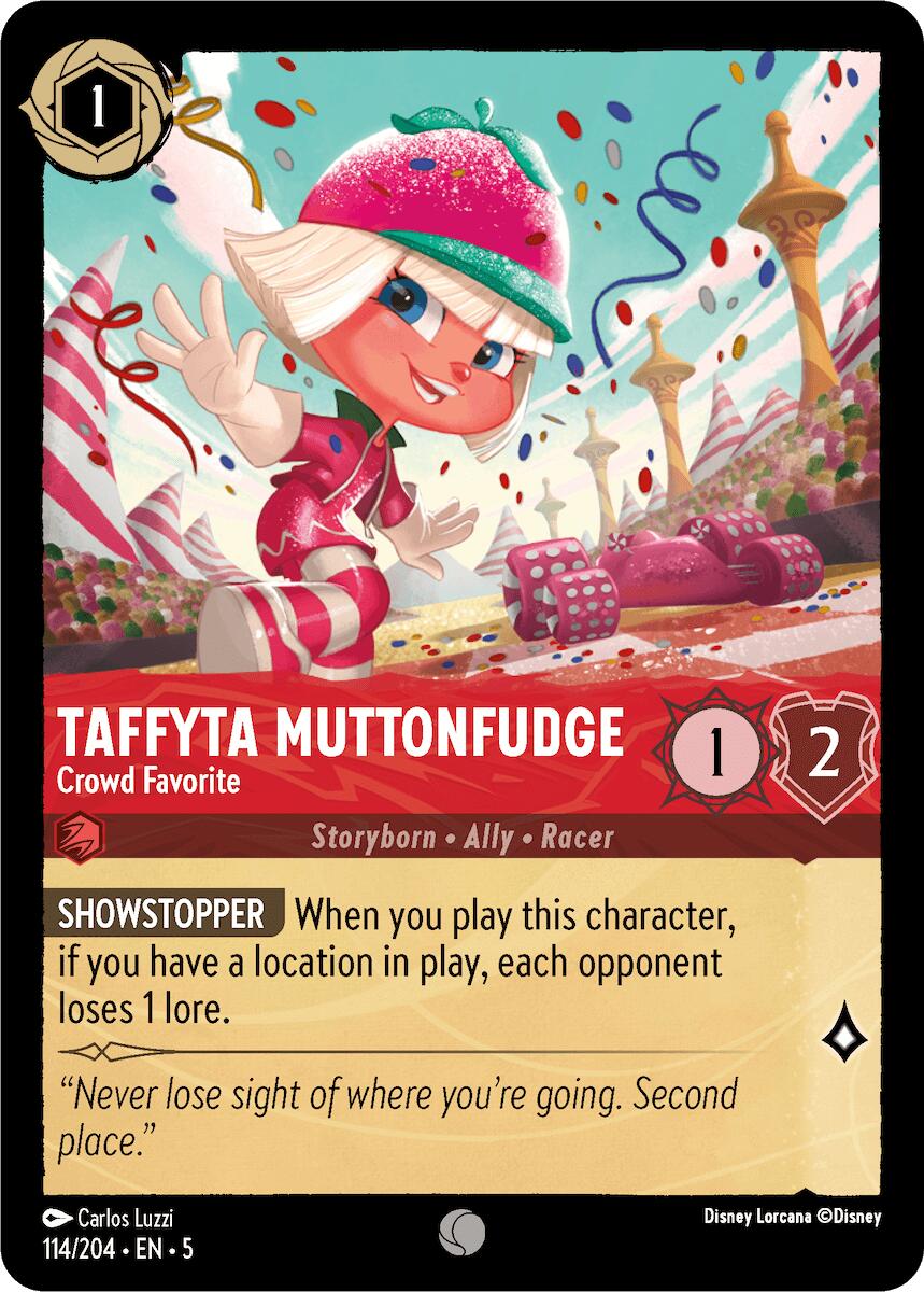 Taffyta Muttonfudge - Crowd Favorite (114/204) [Shimmering Skies] Lorcana Single Disney    | Red Claw Gaming