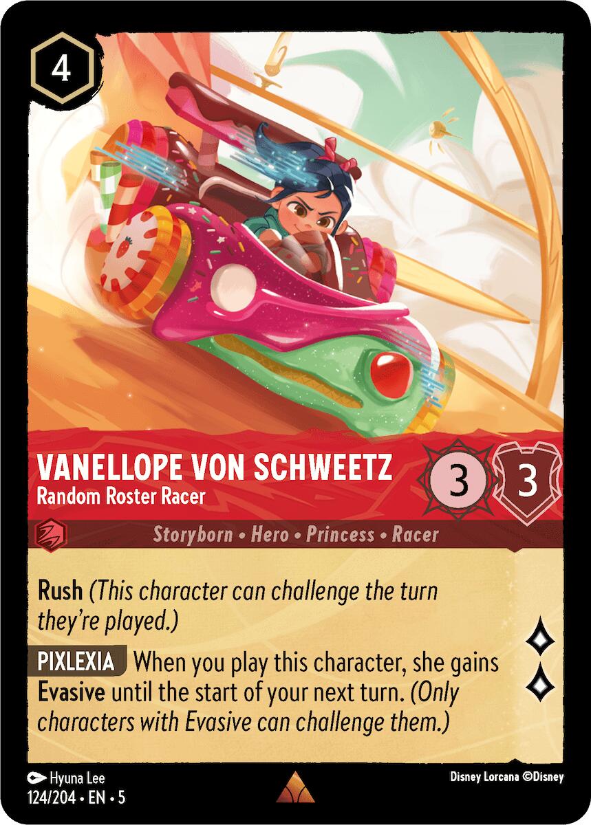 Vanellope von Schweetz - Random Roster Racer (124/204) [Shimmering Skies] Lorcana Single Disney    | Red Claw Gaming
