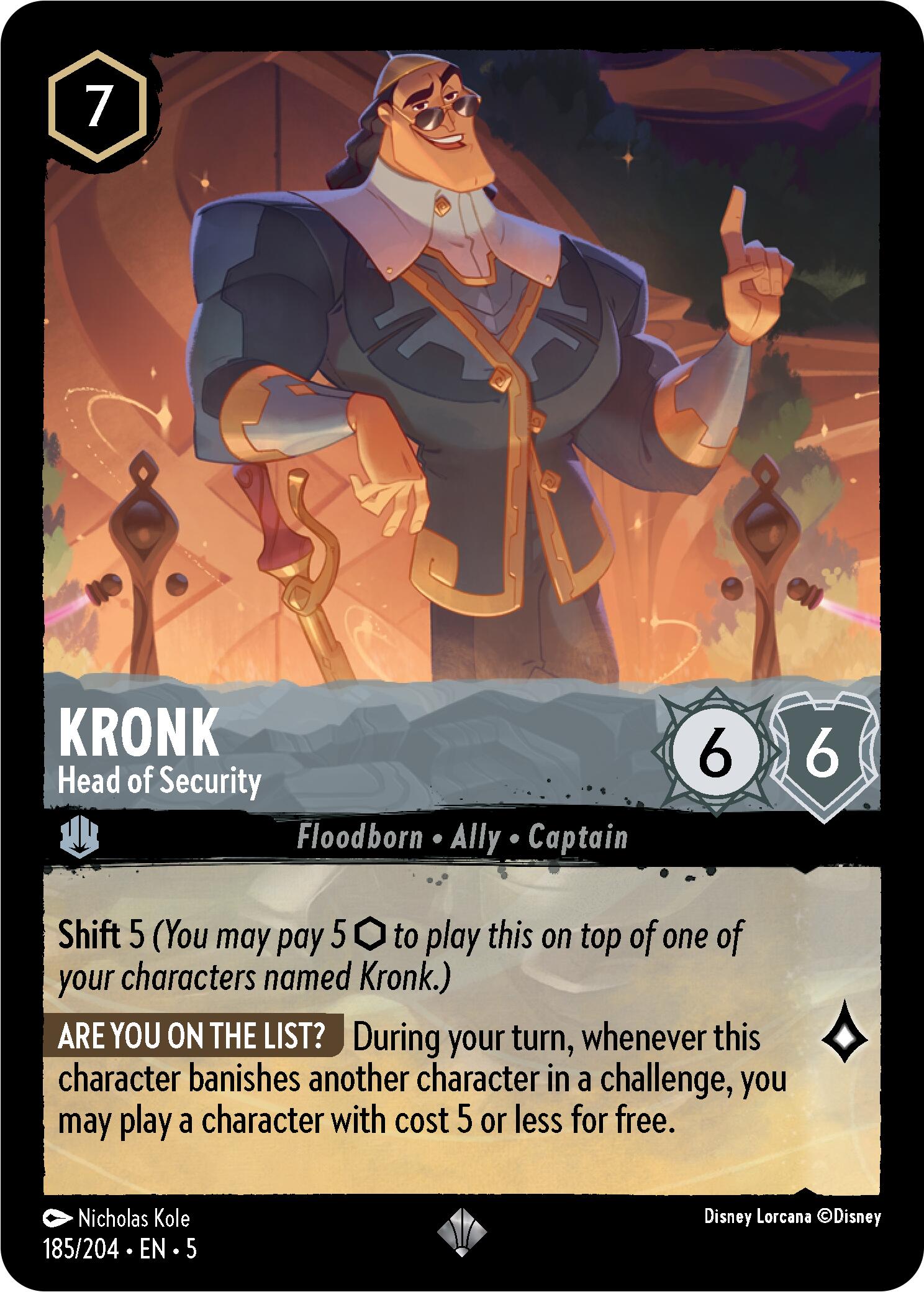 Kronk - Head of Security (185/204) [Shimmering Skies] Lorcana Single Disney    | Red Claw Gaming