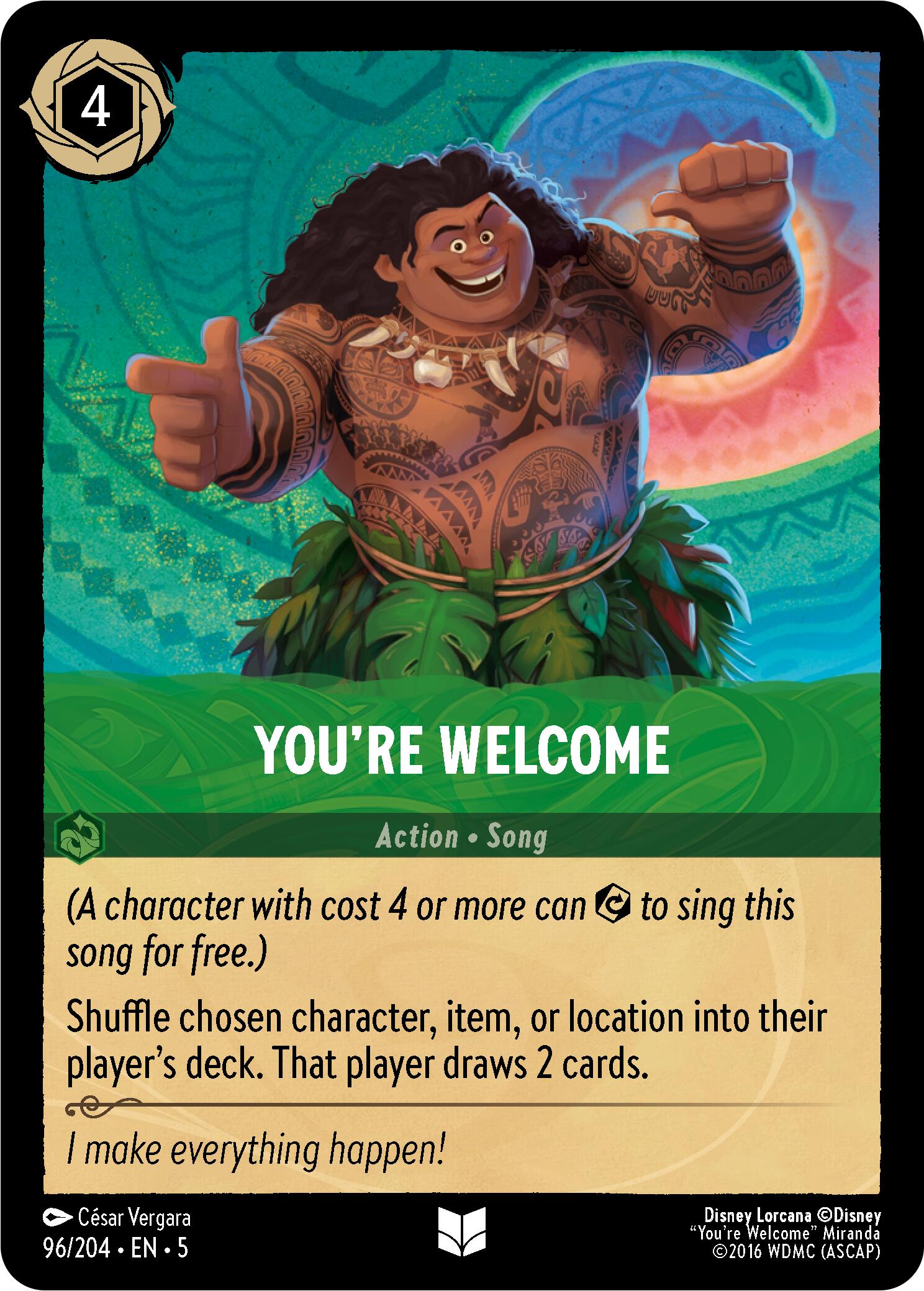 You're Welcome (96/204) [Shimmering Skies] Lorcana Single Disney    | Red Claw Gaming