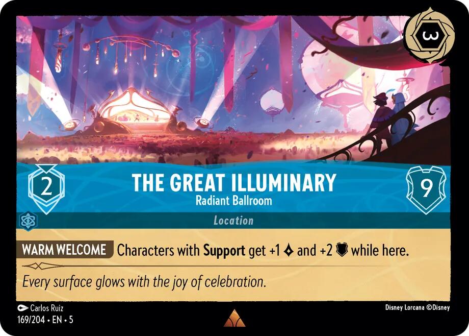 The Great Illuminary - Radiant Ballroom (169/204) [Shimmering Skies] Lorcana Single Disney    | Red Claw Gaming