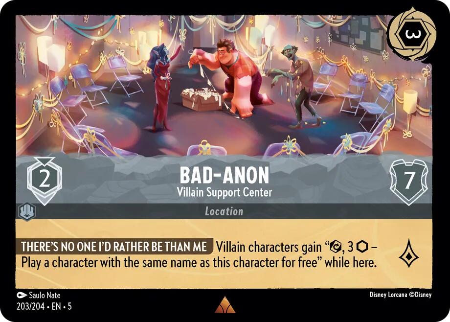 Bad-Anon - Villain Support Center (203/204) [Shimmering Skies] Lorcana Single Disney    | Red Claw Gaming