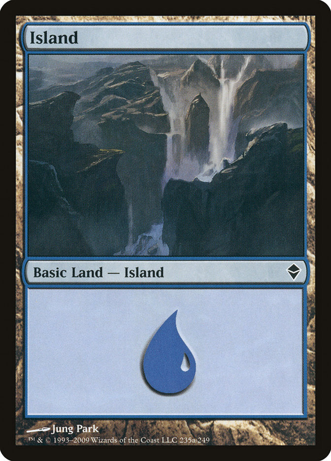 Island (235a) [Zendikar] MTG Single Magic: The Gathering | Red Claw Gaming