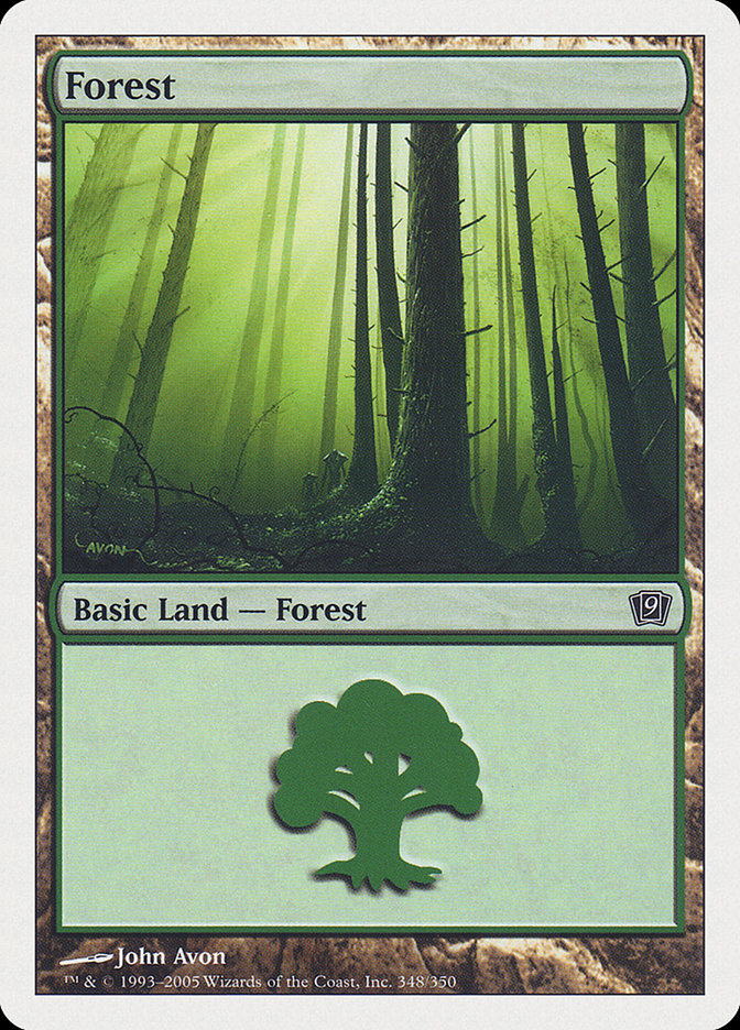 Forest (348) [Ninth Edition] MTG Single Magic: The Gathering | Red Claw Gaming