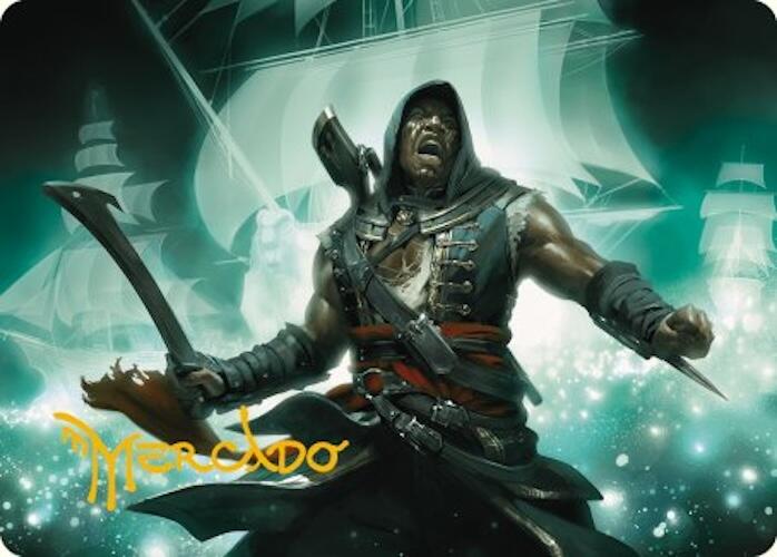 Adewale, Breaker of Chains Art Card (Gold-Stamped Signature) [Assassin's Creed Art Series] MTG Single Magic: The Gathering | Red Claw Gaming