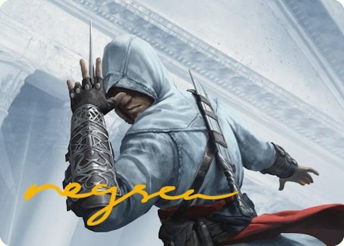 Altair Ibn-La'Ahad Art Card (Gold-Stamped Signature) [Assassin's Creed Art Series] MTG Single Magic: The Gathering | Red Claw Gaming