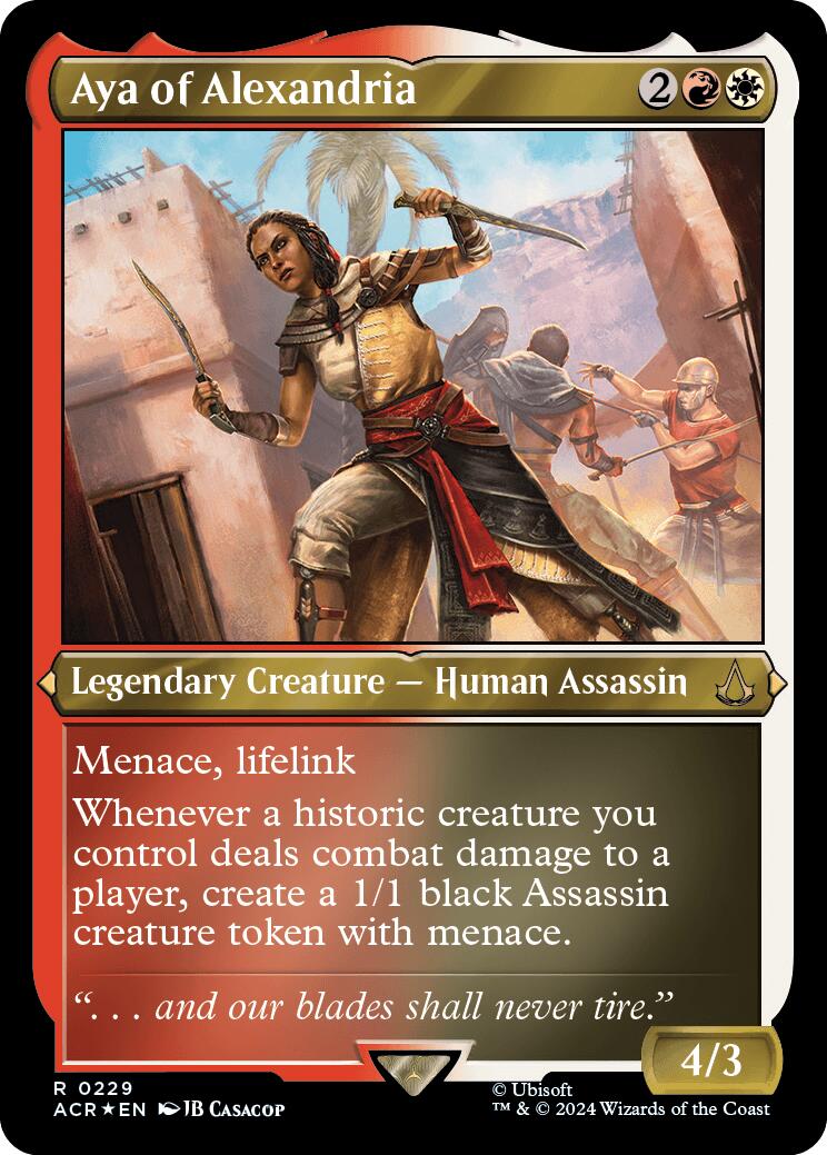 Aya of Alexandria (Foil Etched) [Assassin's Creed] MTG Single Magic: The Gathering | Red Claw Gaming