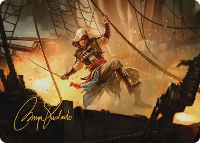 Edward Kenway Art Card (Gold-Stamped Signature) [Assassin's Creed Art Series] MTG Single Magic: The Gathering | Red Claw Gaming