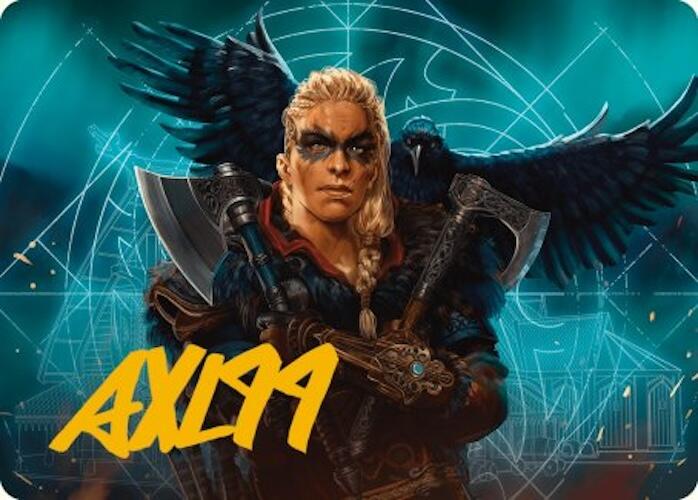 Eivor, Wolf-Kissed Art Card (Gold-Stamped Signature) [Assassin's Creed Art Series] MTG Single Magic: The Gathering    | Red Claw Gaming