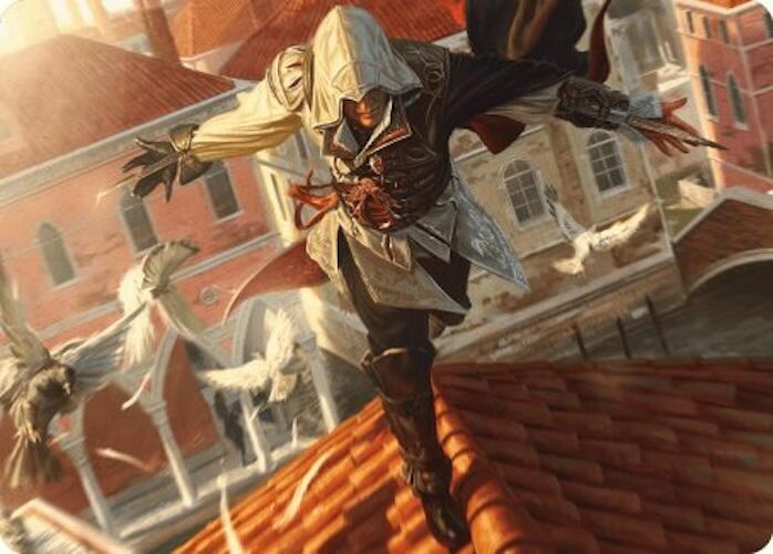 Ezio, Blade of Vengeance Art Card [Assassin's Creed Art Series] MTG Single Magic: The Gathering | Red Claw Gaming
