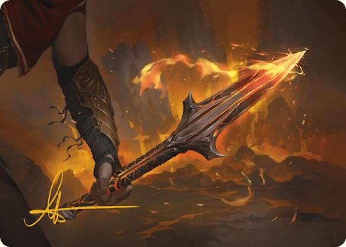 The Spear of Leonidas Art Card (Gold-Stamped Signature) [Assassin's Creed Art Series] MTG Single Magic: The Gathering | Red Claw Gaming
