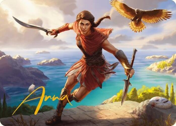 Kassandra, Eagle Bearer Art Card (Gold-Stamped Signature) [Assassin's Creed Art Series] MTG Single Magic: The Gathering | Red Claw Gaming