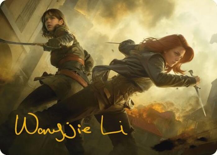Mary Read and Anne Bonny Art Card (Gold-Stamped Signature) [Assassin's Creed Art Series] MTG Single Magic: The Gathering | Red Claw Gaming