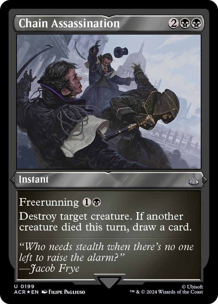 Chain Assassination (Foil Etched) [Assassin's Creed] MTG Single Magic: The Gathering | Red Claw Gaming
