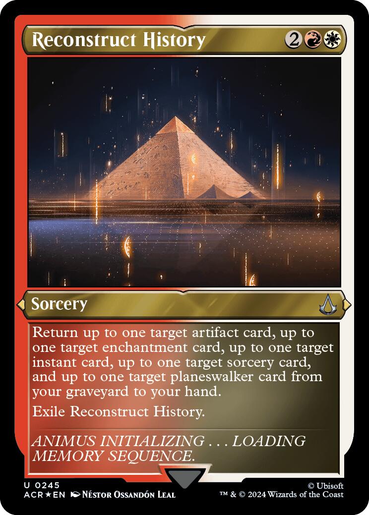 Reconstruct History (Foil Etched) [Assassin's Creed] MTG Single Magic: The Gathering | Red Claw Gaming