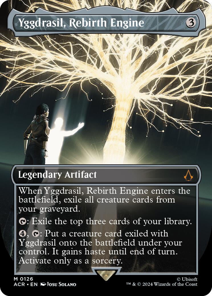 Yggdrasil, Rebirth Engine (Borderless) [Assassin's Creed] MTG Single Magic: The Gathering | Red Claw Gaming