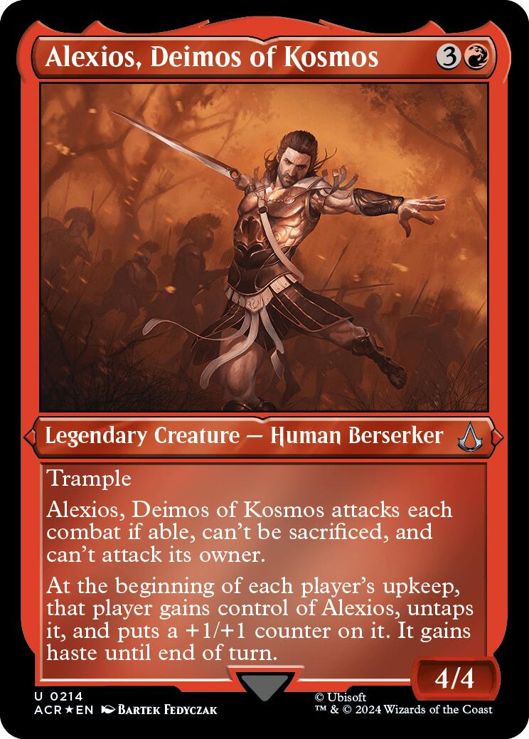 Alexios, Deimos of Kosmos (Foil Etched) [Assassin's Creed] MTG Single Magic: The Gathering | Red Claw Gaming