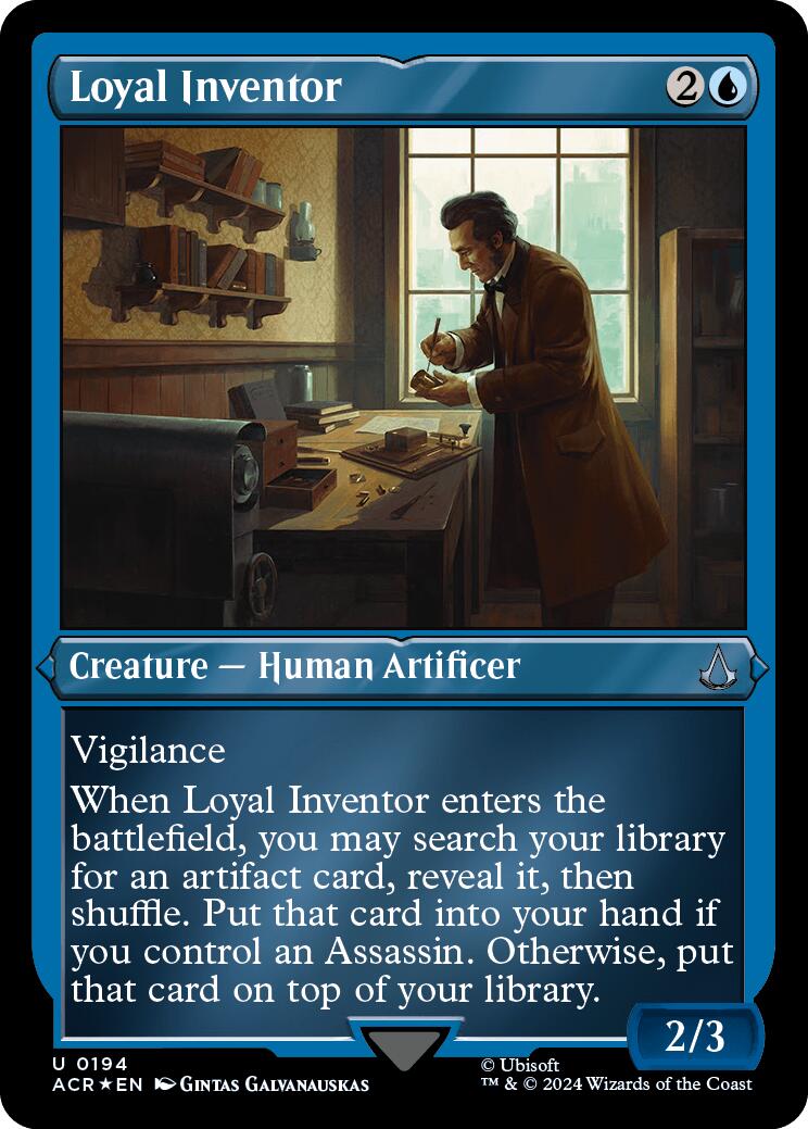 Loyal Inventor (Foil Etched) [Assassin's Creed] MTG Single Magic: The Gathering | Red Claw Gaming