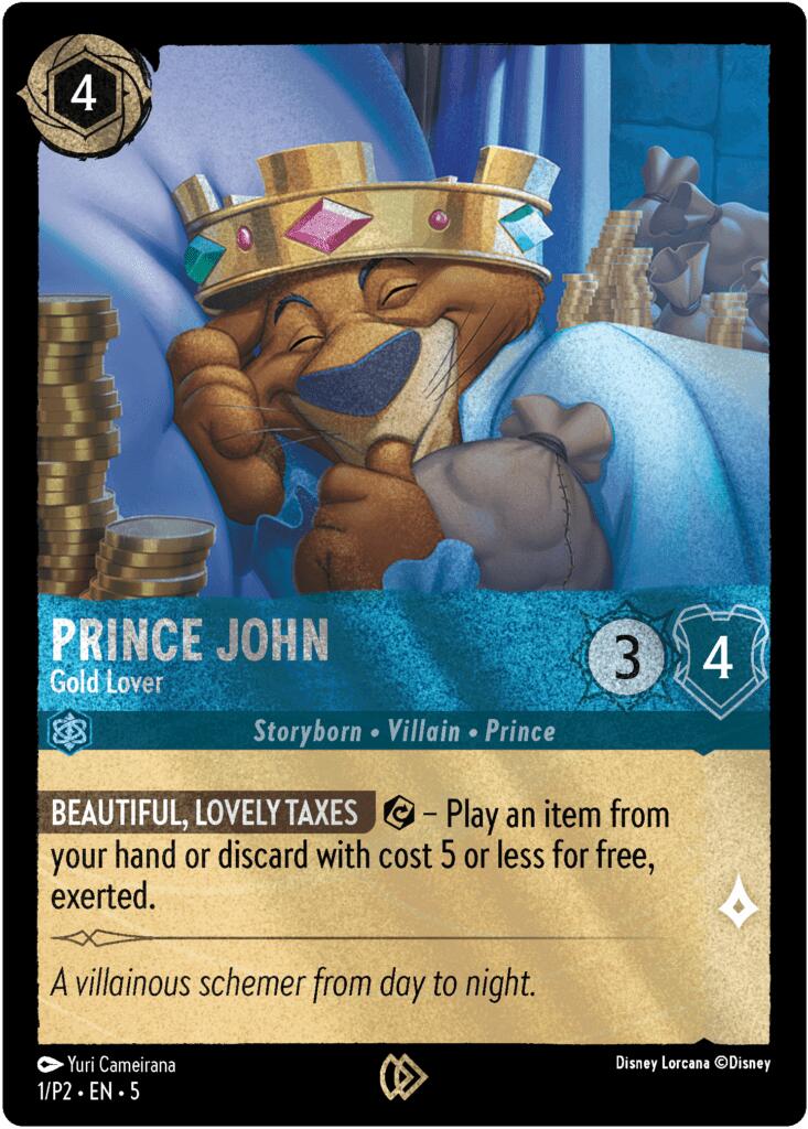 Prince John - Gold Lover (1) [Promo Cards] Lorcana Single Disney | Red Claw Gaming