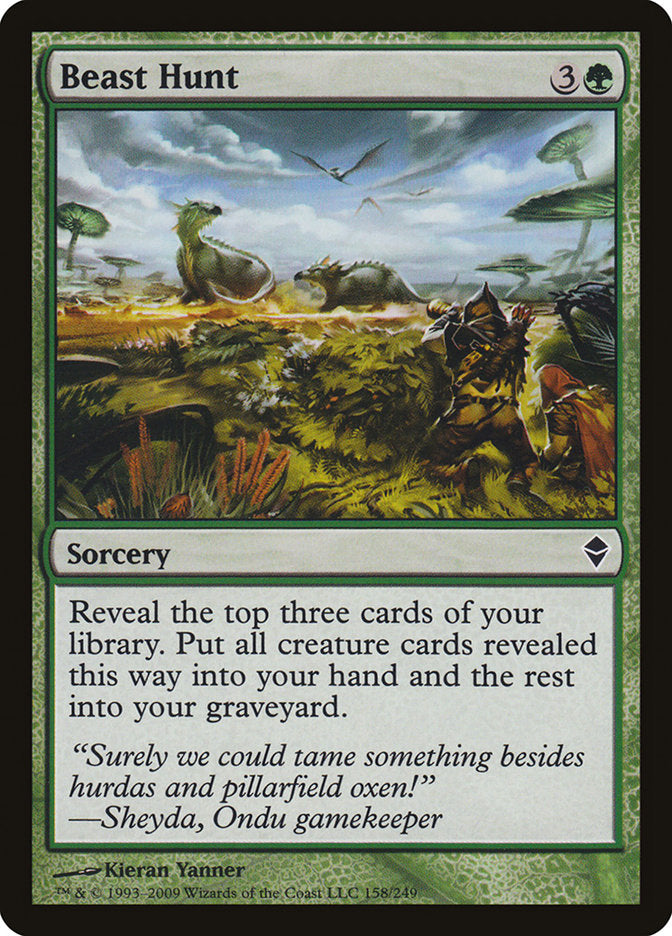 Beast Hunt [Zendikar] MTG Single Magic: The Gathering | Red Claw Gaming