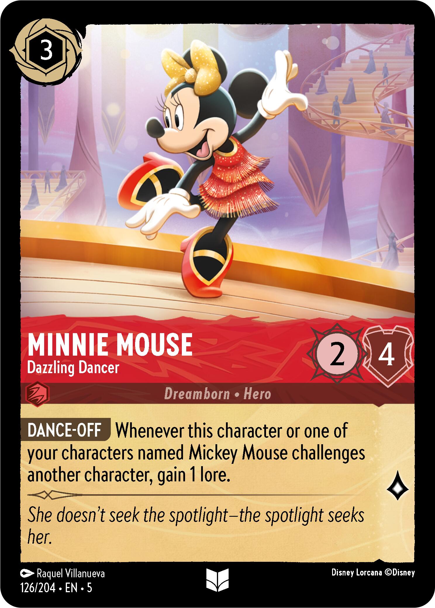 Minnie Mouse - Dazzling Dancer (126/204) [Shimmering Skies] Lorcana Single Disney    | Red Claw Gaming
