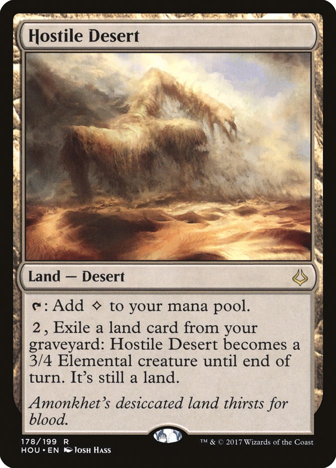 Hostile Desert [Hour of Devastation] MTG Single Magic: The Gathering | Red Claw Gaming
