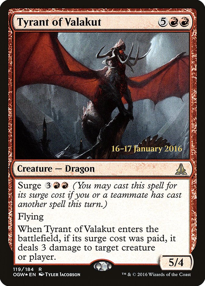 Tyrant of Valakut [Oath of the Gatewatch Prerelease Promos] MTG Single Magic: The Gathering | Red Claw Gaming