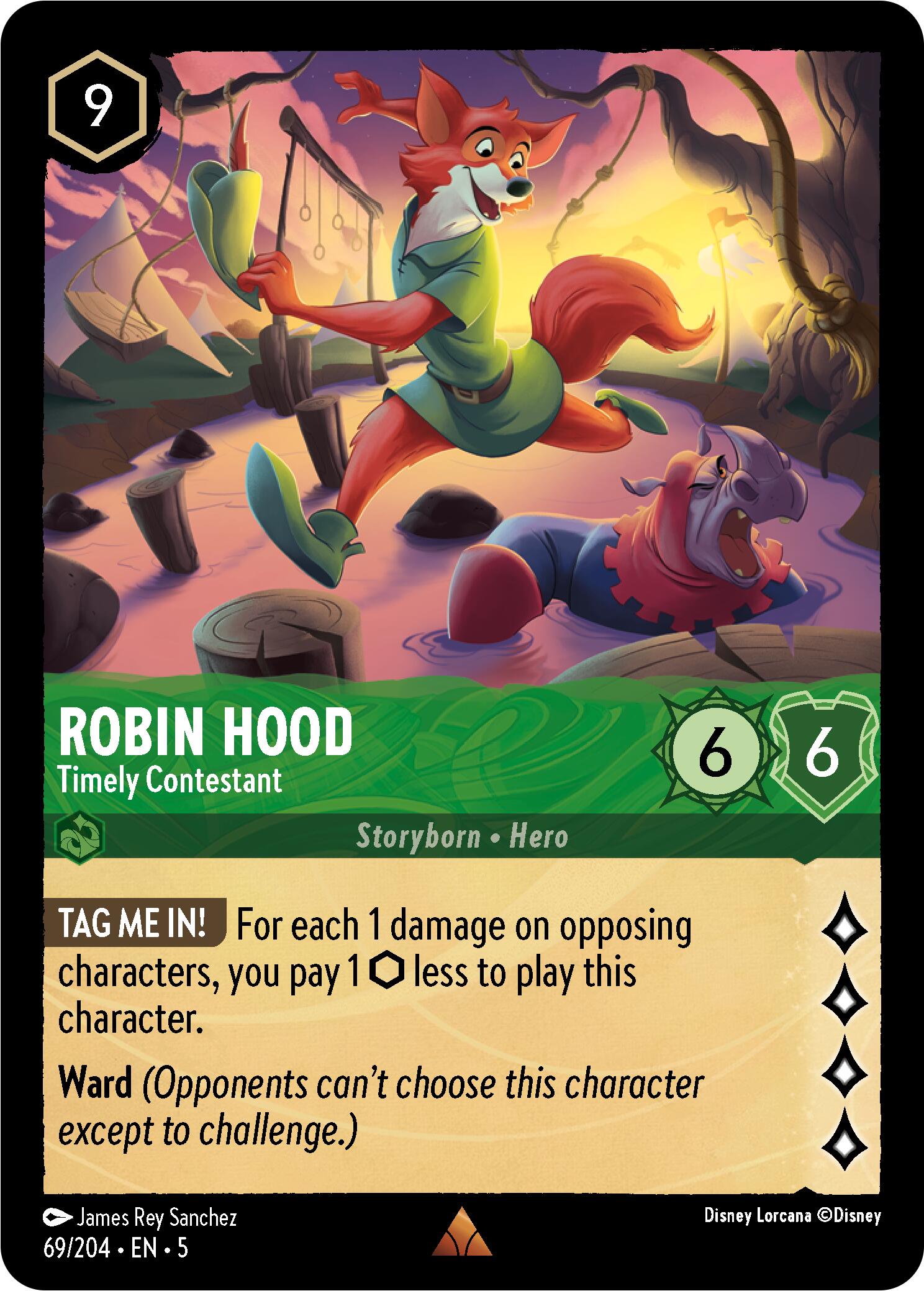 Robin Hood - Timely Contestant (69/204) [Shimmering Skies] Lorcana Single Disney    | Red Claw Gaming