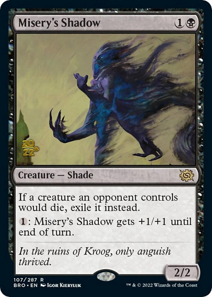 Misery's Shadow [The Brothers' War Prerelease Promos] MTG Single Magic: The Gathering | Red Claw Gaming