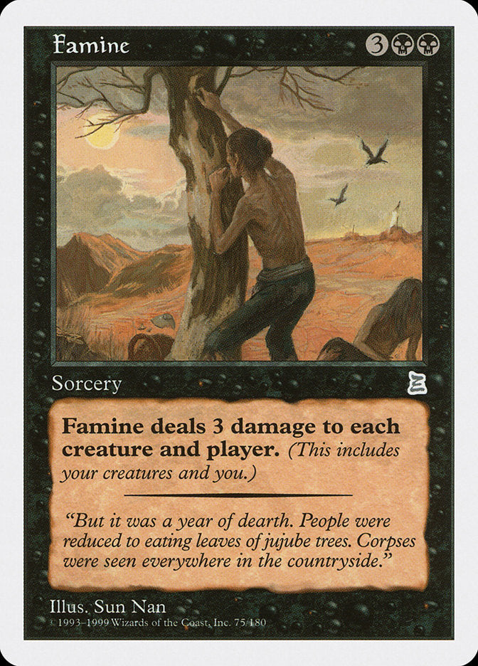 Famine [Portal Three Kingdoms] MTG Single Magic: The Gathering | Red Claw Gaming