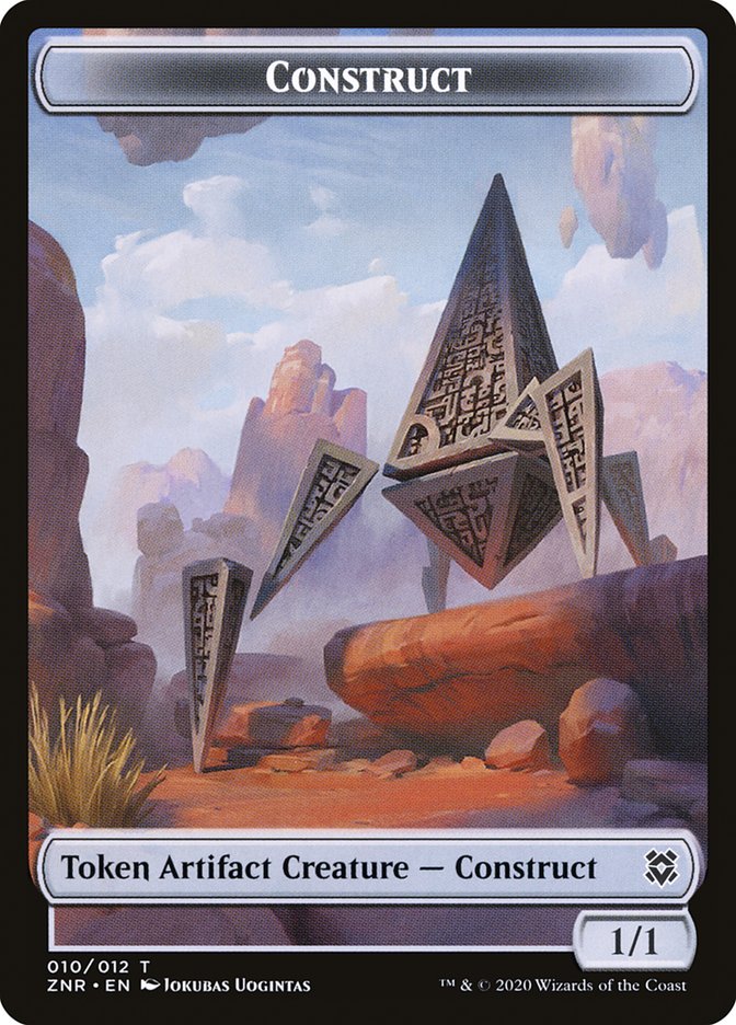 Angel Warrior // Construct Double-Sided Token [Zendikar Rising Tokens] MTG Single Magic: The Gathering | Red Claw Gaming