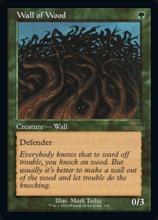 Wall of Wood (Retro) [30th Anniversary Edition] MTG Single Magic: The Gathering | Red Claw Gaming
