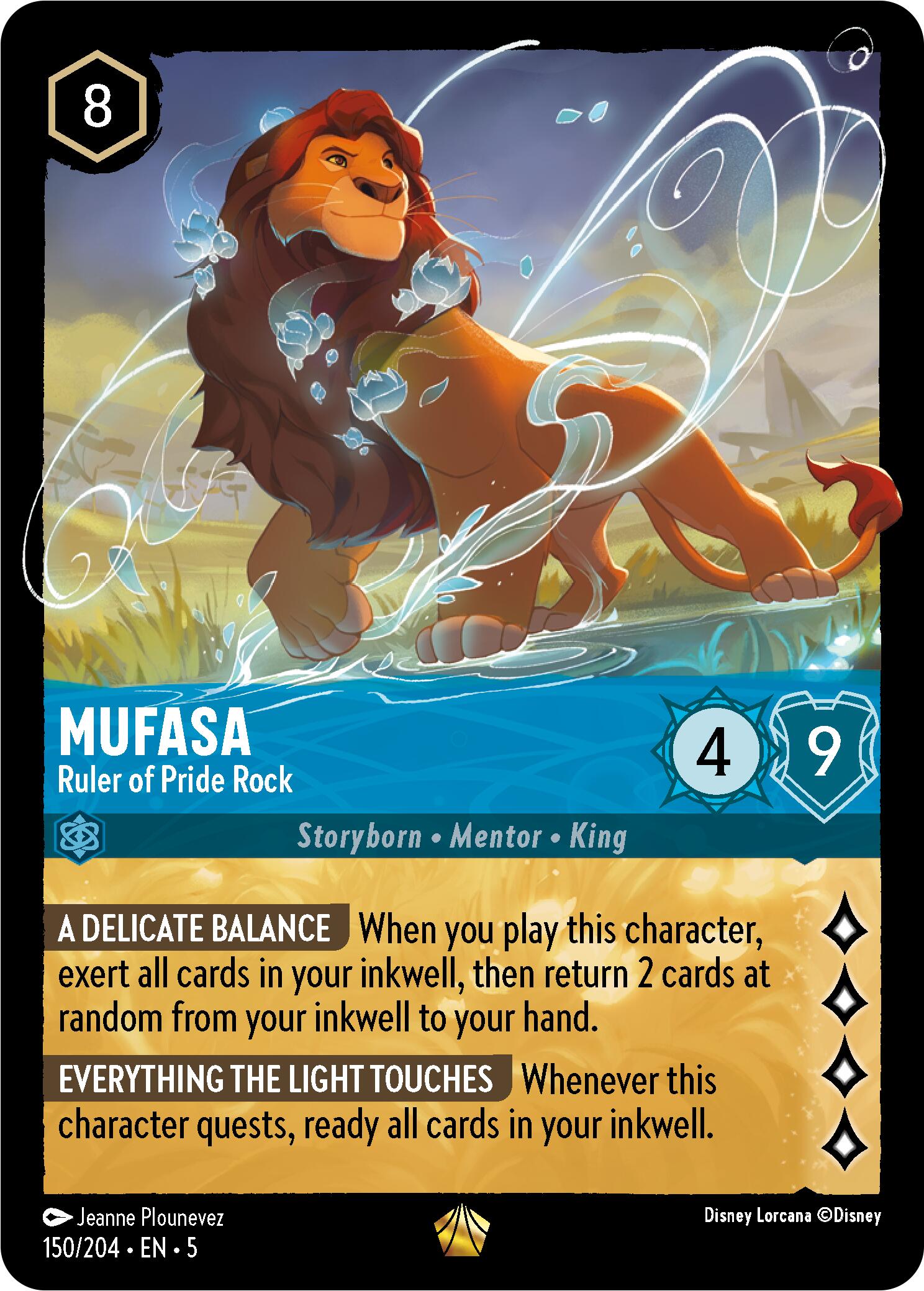 Mufasa - Ruler of Pride Rock (150/204) [Shimmering Skies] Lorcana Single Disney    | Red Claw Gaming