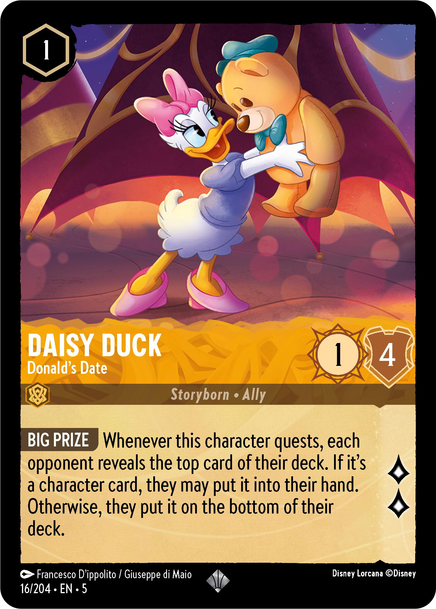 Daisy Duck - Donald's Date (16/204) [Shimmering Skies] Lorcana Single Disney    | Red Claw Gaming