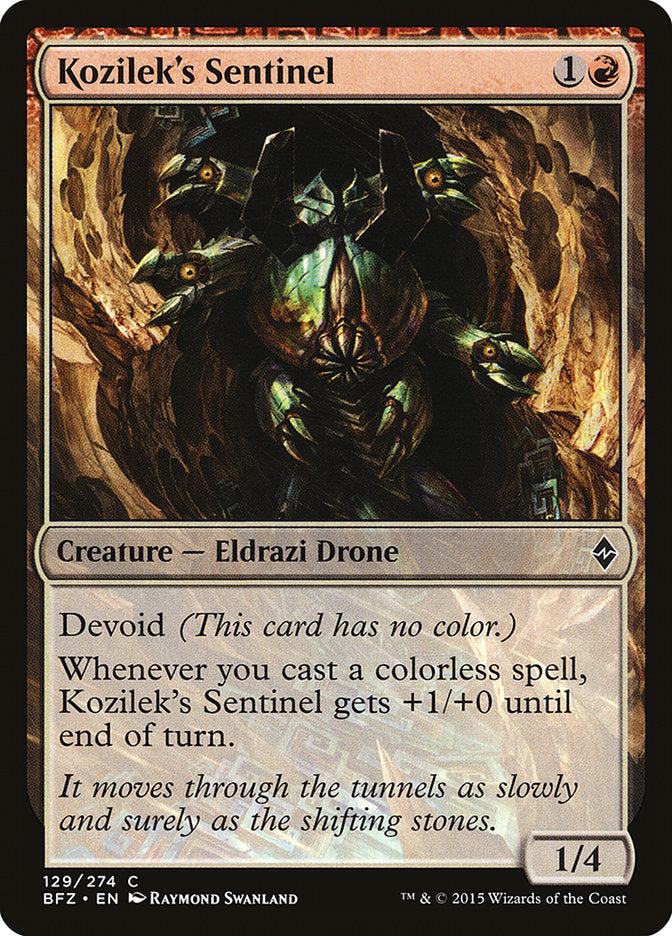 Kozilek's Sentinel [Battle for Zendikar] MTG Single Magic: The Gathering | Red Claw Gaming