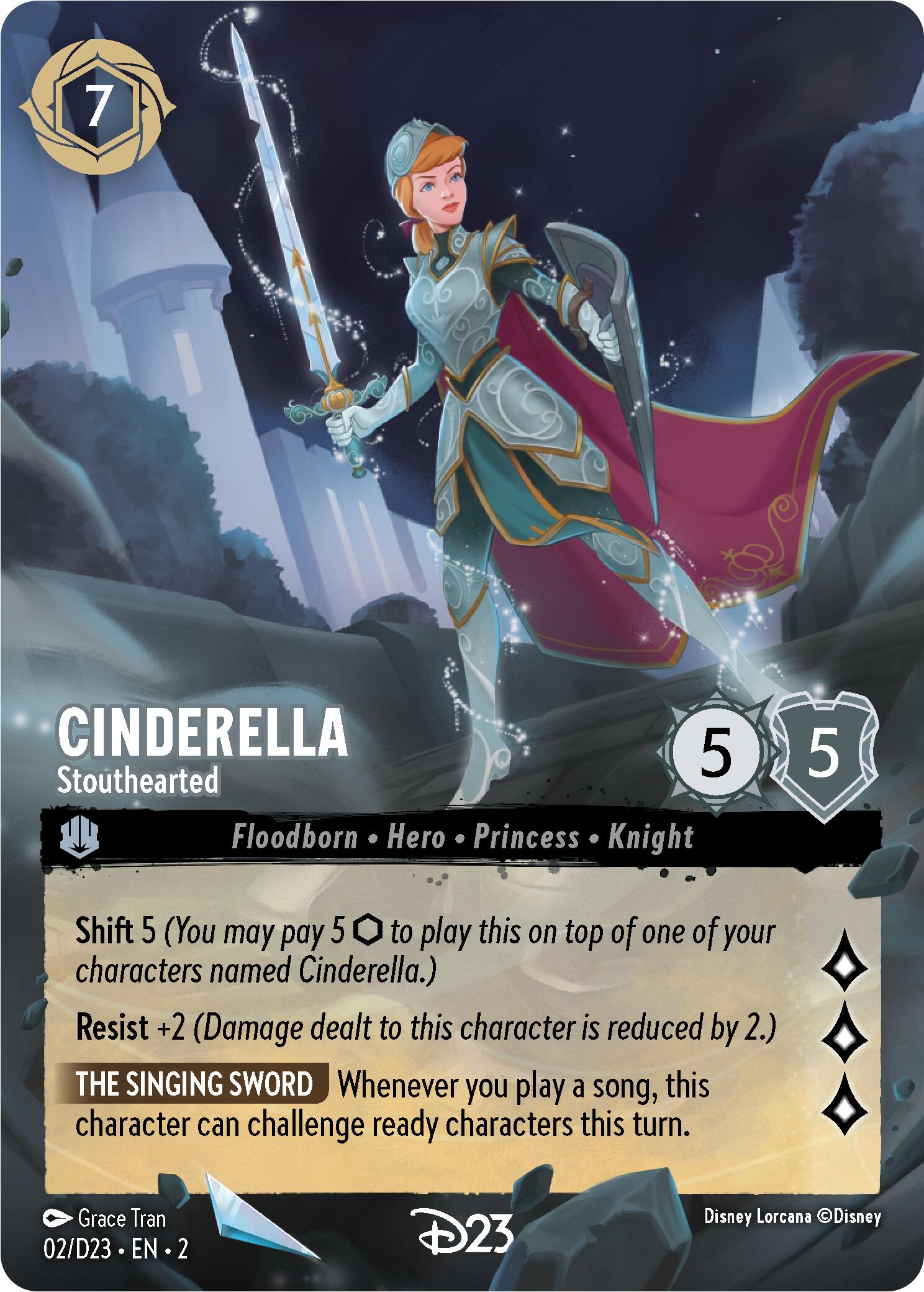 Cinderella - Stouthearted (2) [D23 Promos] Lorcana Single Disney    | Red Claw Gaming